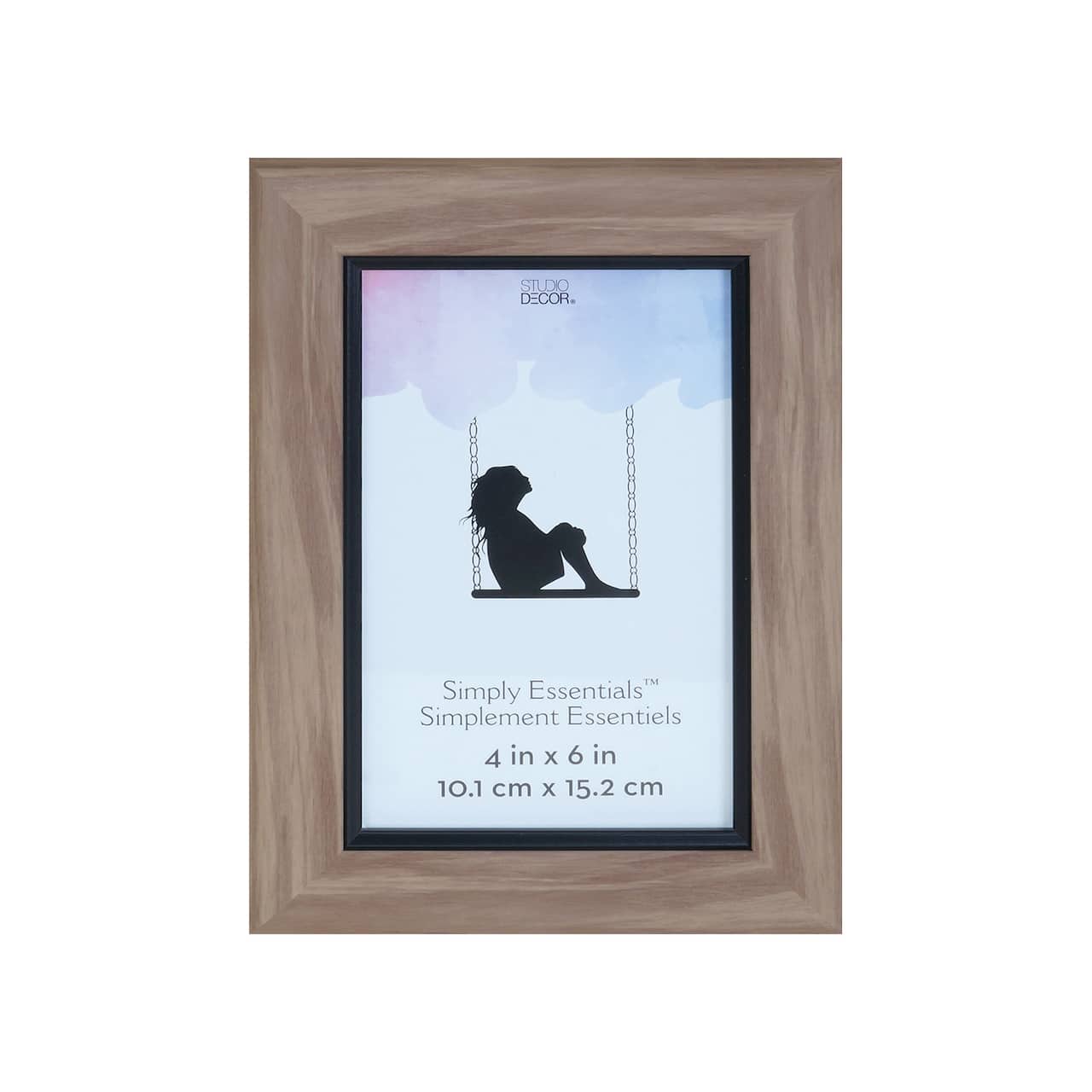 Brown with Black Edge 4&#x22; x 6&#x22; Frame, Simply Essentials&#x2122; by Studio D&#xE9;cor&#xAE;